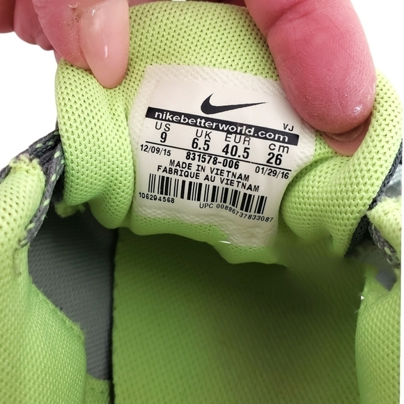 Nike Flex TR 6 Training Shoe Grey & Neon Green 9 VGUC - Picture 5 of 12